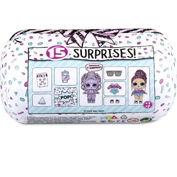 LOL Surprise Confetti Under Wraps Playset Doll with 15 Surprises - Picture 2 of 5